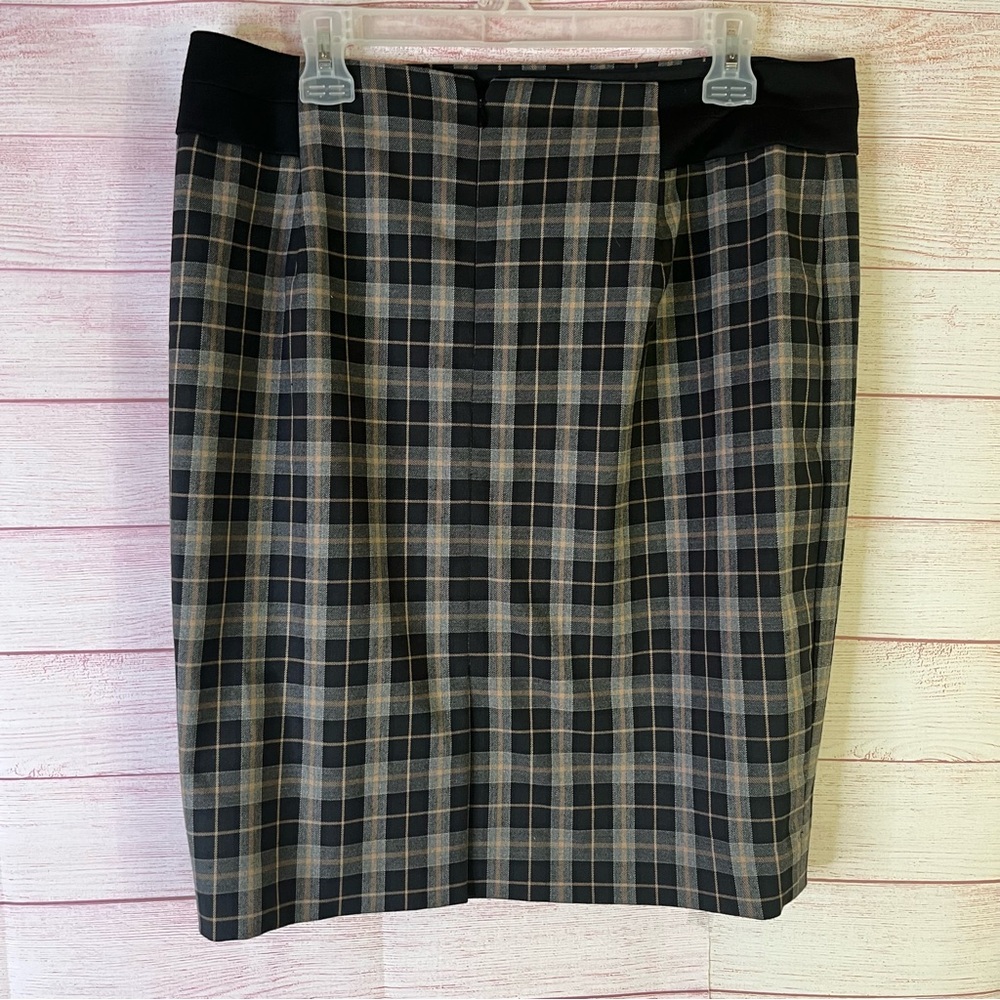 The Limited Plaid Pencil Skirt Size 12